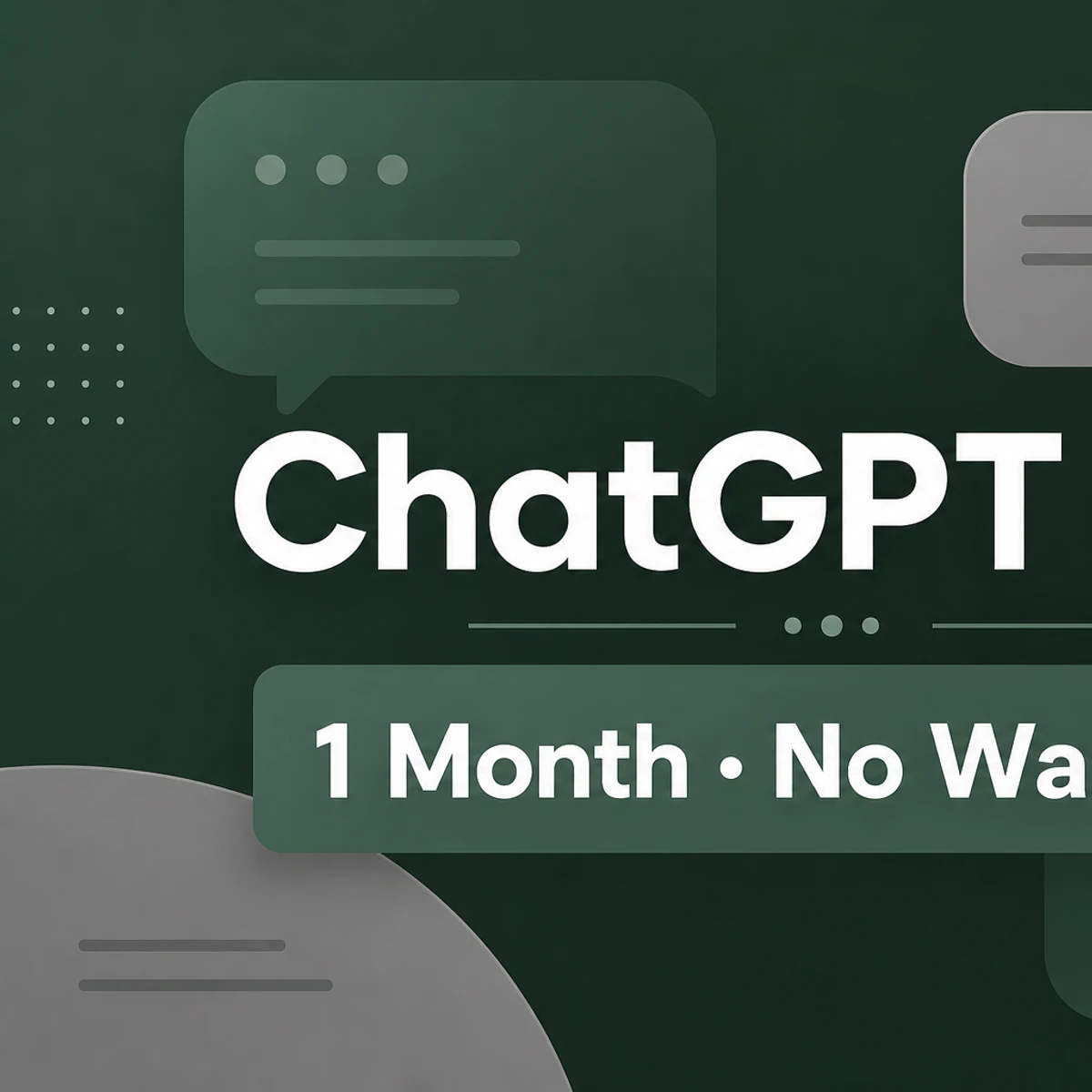ChatGPT Plus — 1 Month (No Warranty) product visual