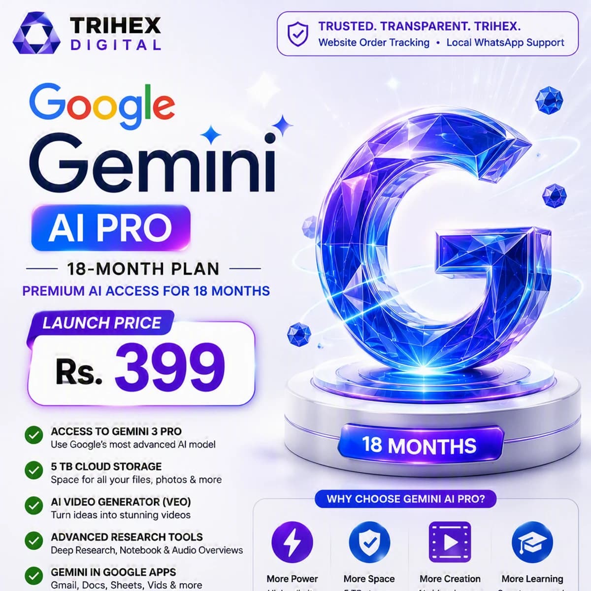 Gemini 5 TB AI Pro — 12 Months product visual