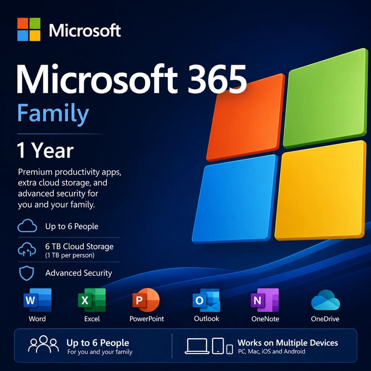 Microsoft 365 — 5 Devices (1 Year) artwork