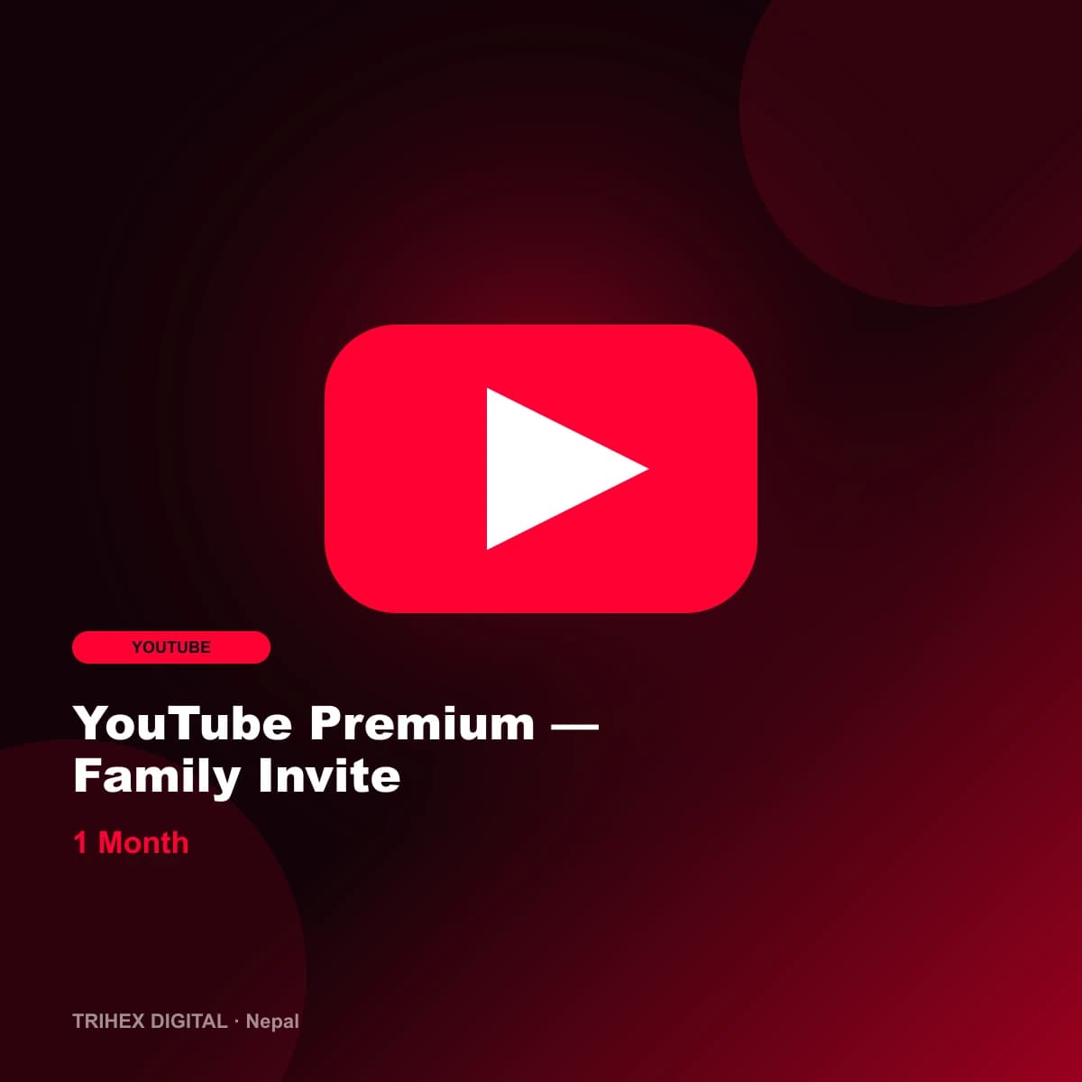 YouTube Premium — Family Invite (1 Month) artwork
