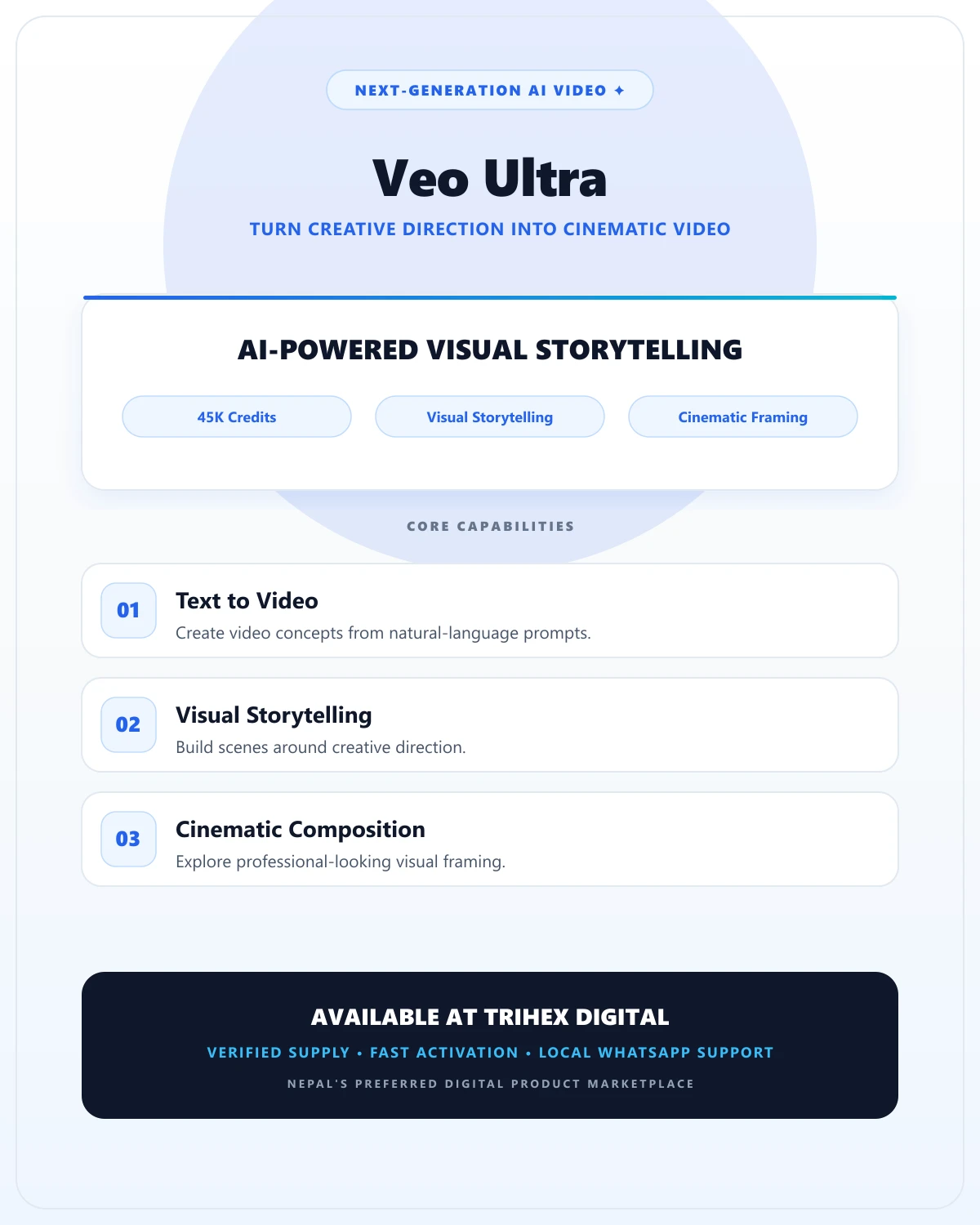 Veo 3 Ultra — 45K Video Credits (1M) product thumbnail